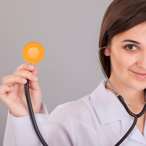 40 Pack Stethoscope Head Cover Protector Soft Silicone Stethoscope Spare Parts Disposable Replacement Stethoscope Diaphragm Covers Accessories Kit Supply for Hospital Doctor Nurse, 4 Colors